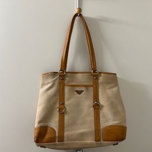 Prada Canvas Tote Bag